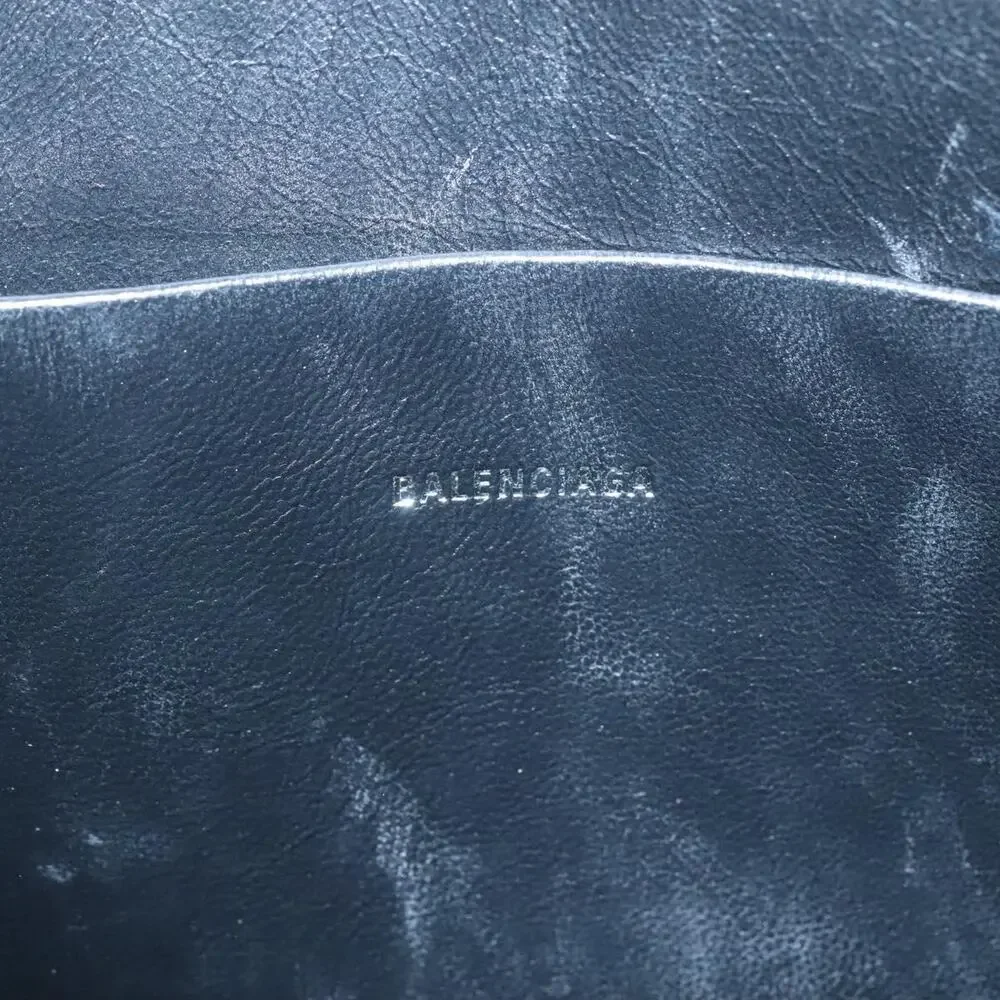 Balenciaga Leather Clutch Bag Black
